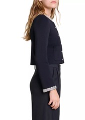 Maje Cardigan with Rhinestone Trim