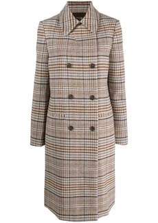 Maje checked double-breasted coat