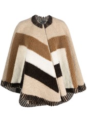 Maje striped wool-blend shawl