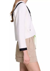 Maje Contrast Collar Cardigan