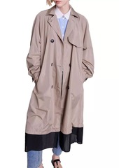 Maje Contrast Trench Coat