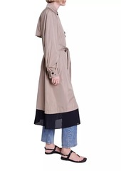 Maje Contrast Trench Coat