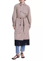 Maje Contrast Trench Coat