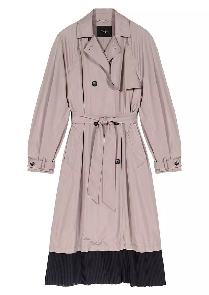 Maje Contrast Trench Coat