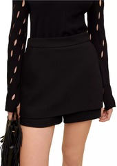 Maje Crepe Skirt Shorts