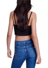 Maje Diamanté Crop Top