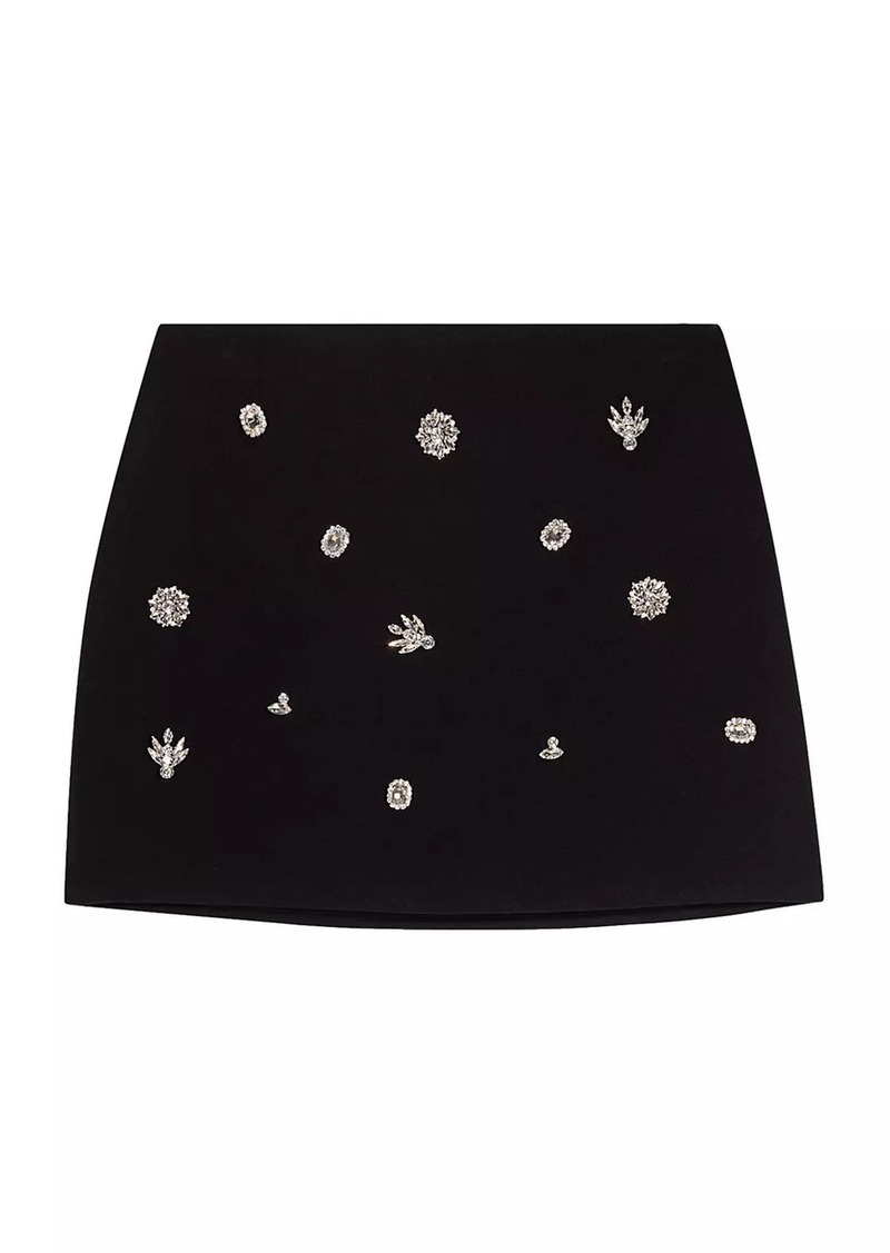 Maje Diamanté Effect Skort