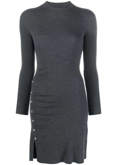 Maje long-sleeved ribbed-knit minidress