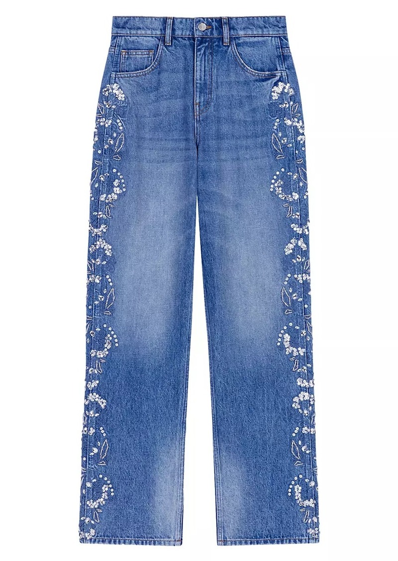 Maje Embroidered Jeans