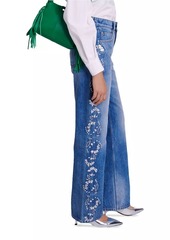 Maje Embroidered Jeans