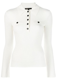 Maje button-up knitted jumper