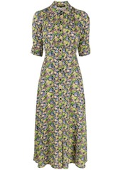 Maje floral-print shirt maxi dress