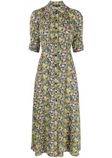 Maje floral-print shirt maxi dress