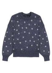 Maje Knitted Jumper with Rhinestones