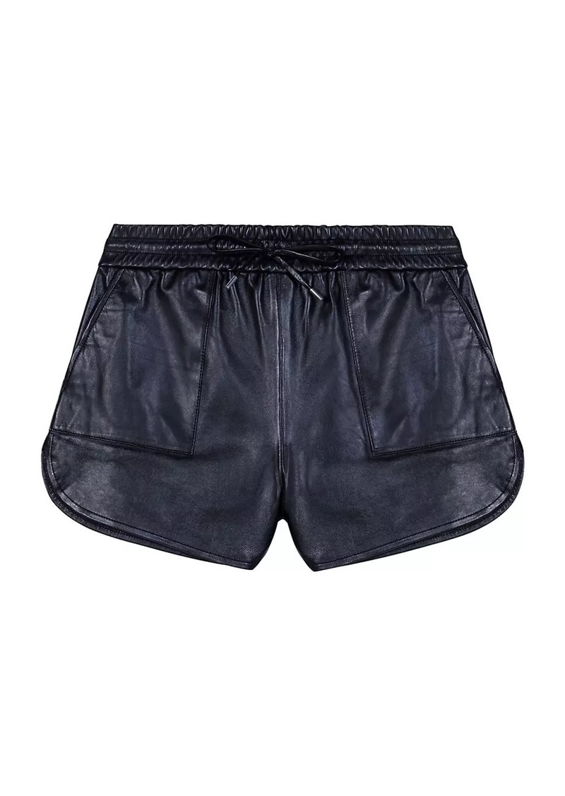 Maje Leather Shorts
