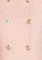 Maje - Button-embellished tweed mini dress - Pink - FR 40