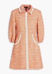 Maje - Chain-trimmed tweed mini dress - Orange - FR 34