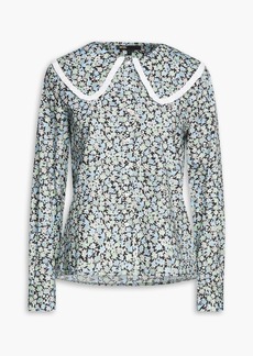 Maje - Floral-print cotton-poplin shirt - Black - 1