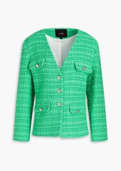 Maje - Cotton-blend tweed jacket - Green - FR 36