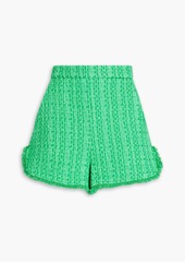 Maje - Cotton-blend tweed shorts - Green - FR 38