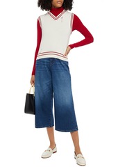 Maje - Cropped high-rise wide-leg jeans - Blue - FR 34