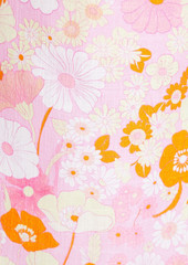 Maje - Cutout floral-print cotton mini dress - Pink - FR 38