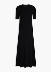 Maje - Cutout ribbed-knit midi dress - Black - FR 38