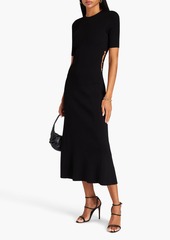 Maje - Cutout ribbed-knit midi dress - Black - FR 38