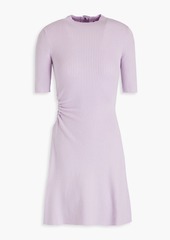 Maje - Cutout ribbed-knit mini dress - Purple - FR 38