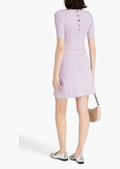 Maje - Cutout ribbed-knit mini dress - Purple - FR 38