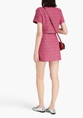 Maje - Cutout tweed mini wrap dress - Red - FR 38