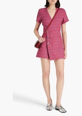 Maje - Cutout tweed mini wrap dress - Red - FR 38