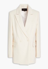 Maje - Double-breasted Lyocell-blend crepe blazer - White - FR 38