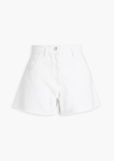 Maje - Frayed denim shorts - White - FR 40