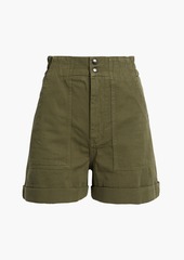 Maje - Cotton-twill shorts - Green - FR 34