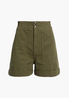 Maje - Cotton-twill shorts - Green - FR 34