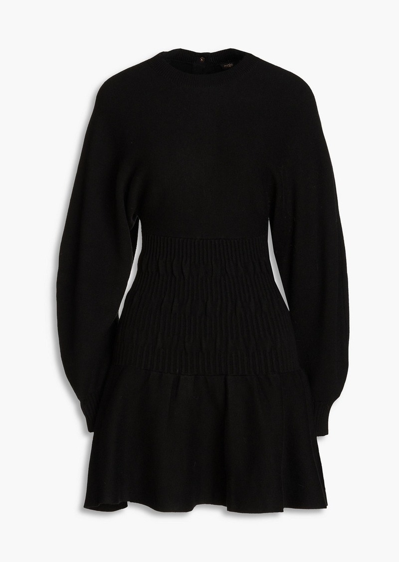 Maje - Knitted mini dress - Black - FR 38