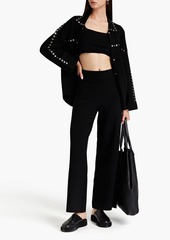 Maje - Knitted wide-leg pants - Black - FR 40