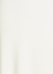 Maje - Lace-up ribbed wool-blend midi dress - White - FR 42