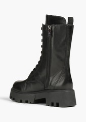 Maje - Leather combat boots - Black - EU 40