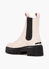 Maje - Leather platform Chelsea boots - Pink - EU 37