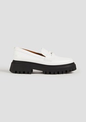 Maje - Leather platform loafers - White - EU 39