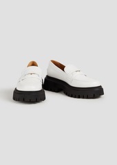 Maje - Leather platform loafers - White - EU 39