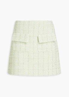 Maje - Metallic bouclé-tweed mini skirt - Green - FR 36
