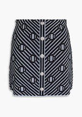 Maje - Metallic jacquard-knit mini skirt - Black - FR 40