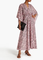 Maje - Metallic paisley-print jacquard maxi dress - Pink - FR 36
