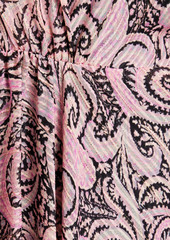 Maje - Metallic paisley-print jacquard maxi dress - Pink - FR 36