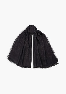 Maje - Metallic woven scarf - Black - OneSize