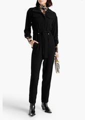 Maje - Pleated crepe jumpsuit - Black - FR 34