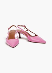 Maje - Patent-leather slingback pumps - Pink - EU 40